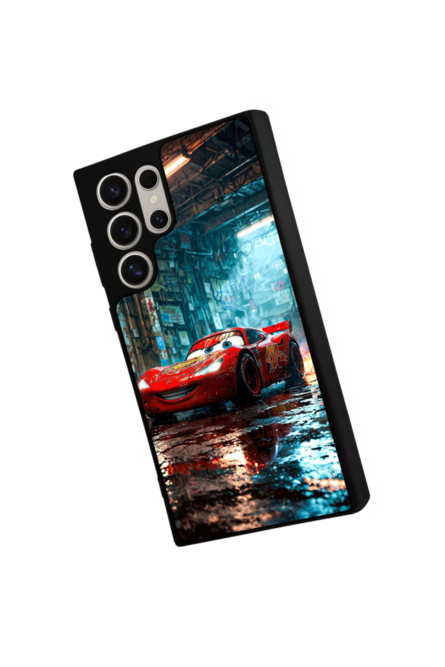 Samsung Galaxy S22 Ultra Uyumlu Şimsek McQueen Tasarımlı Glossy Premium Kılıf