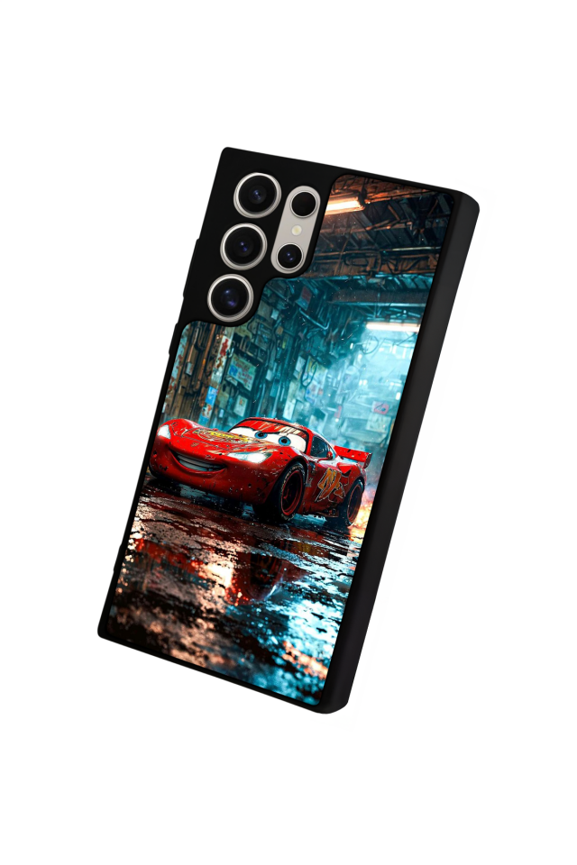 Samsung Galaxy S22 Ultra Uyumlu Şimsek McQueen Tasarımlı Glossy Premium Kılıf