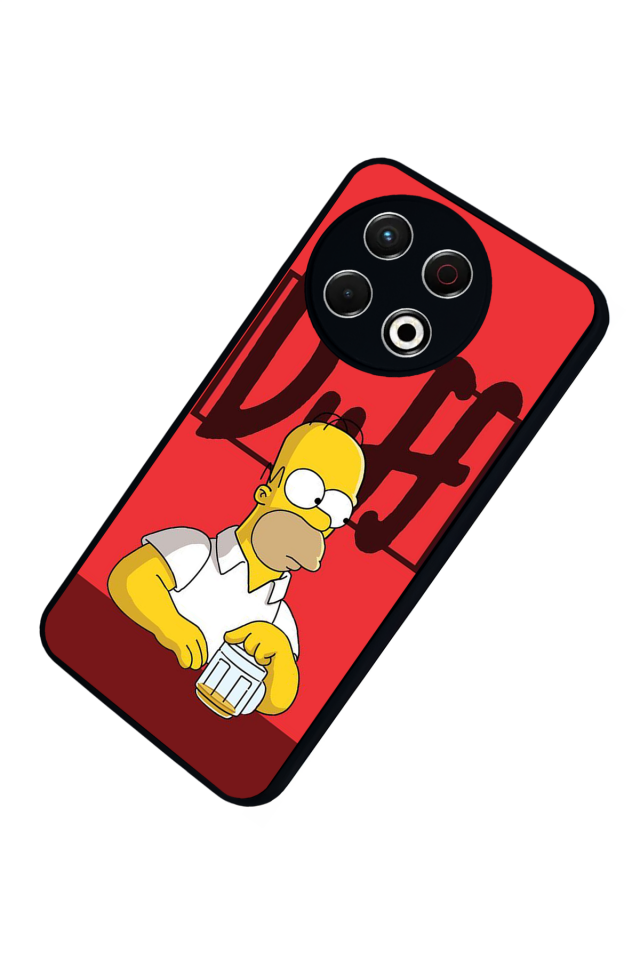 Tecno Spark 30 Pro Uyumlu The Simpsons Tasarımlı Glossy Premium Kılıf