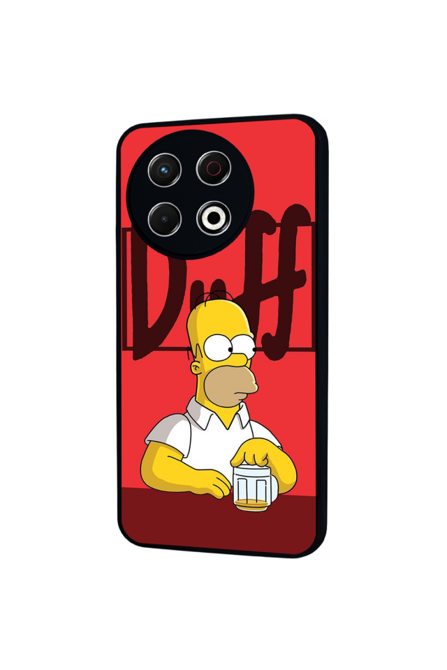 Tecno Spark 30 Pro Uyumlu The Simpsons Tasarımlı Glossy Premium Kılıf