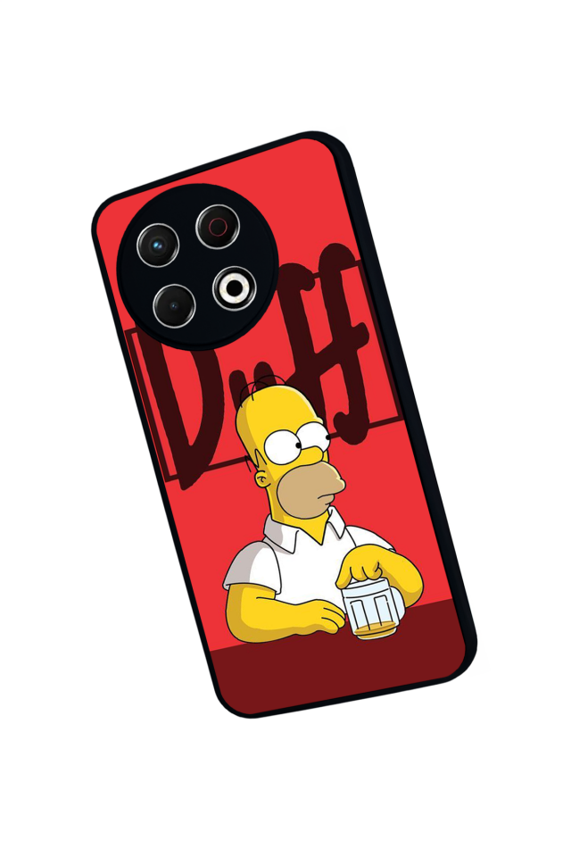 Tecno Spark 30 Pro Uyumlu The Simpsons Tasarımlı Glossy Premium Kılıf
