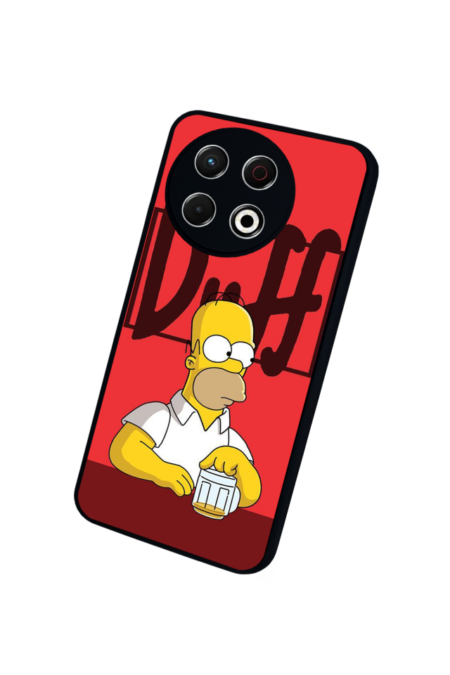 Tecno Spark 30 Pro Uyumlu The Simpsons Tasarımlı Glossy Premium Kılıf