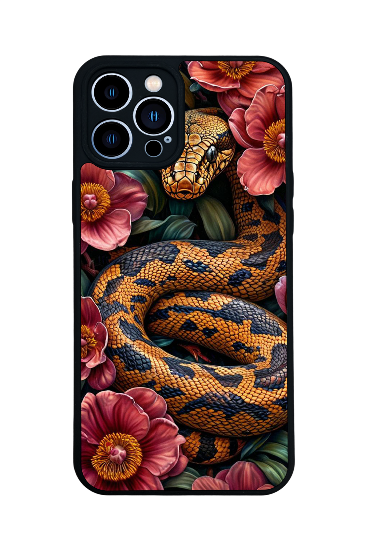 iPhone 12 Pro Max Uyumlu Yılan Tasarımlı Glossy Premium Kılıf