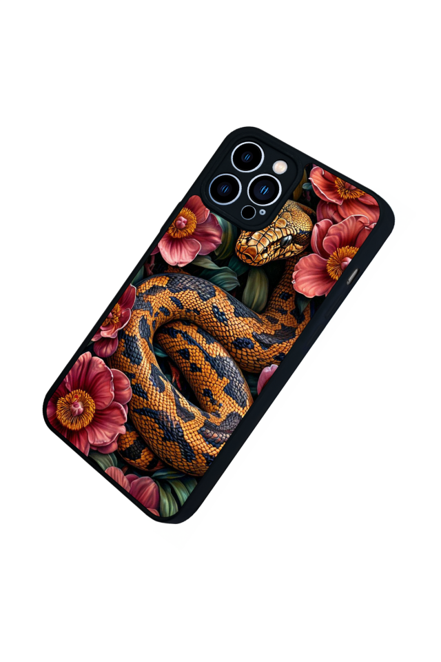 iPhone 12 Pro Max Uyumlu Yılan Tasarımlı Glossy Premium Kılıf