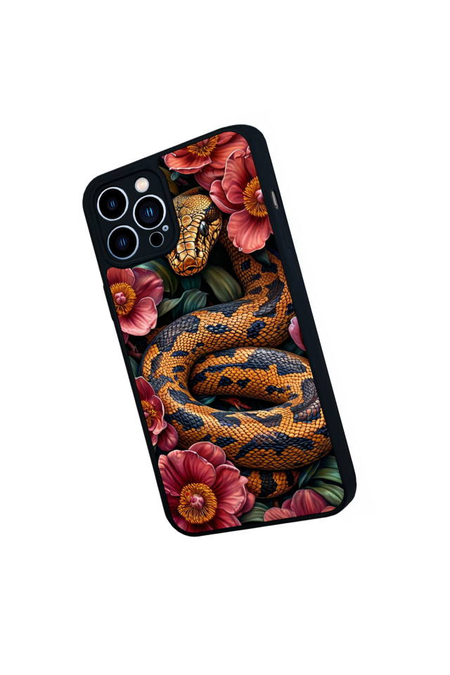 iPhone 12 Pro Max Uyumlu Yılan Tasarımlı Glossy Premium Kılıf