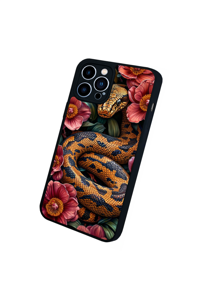 iPhone 12 Pro Max Uyumlu Yılan Tasarımlı Glossy Premium Kılıf