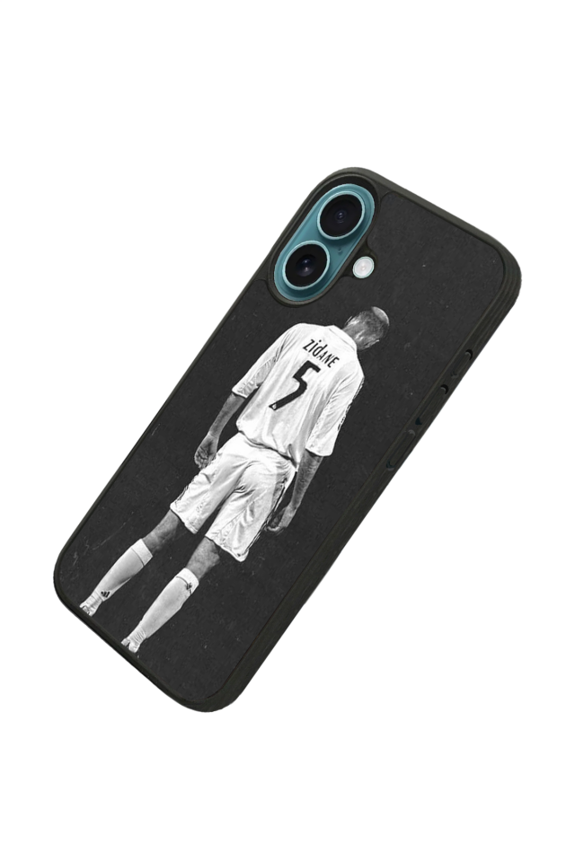 iPhone 16 Plus Uyumlu Zidane Tasarımlı Glossy Premium Kılıf