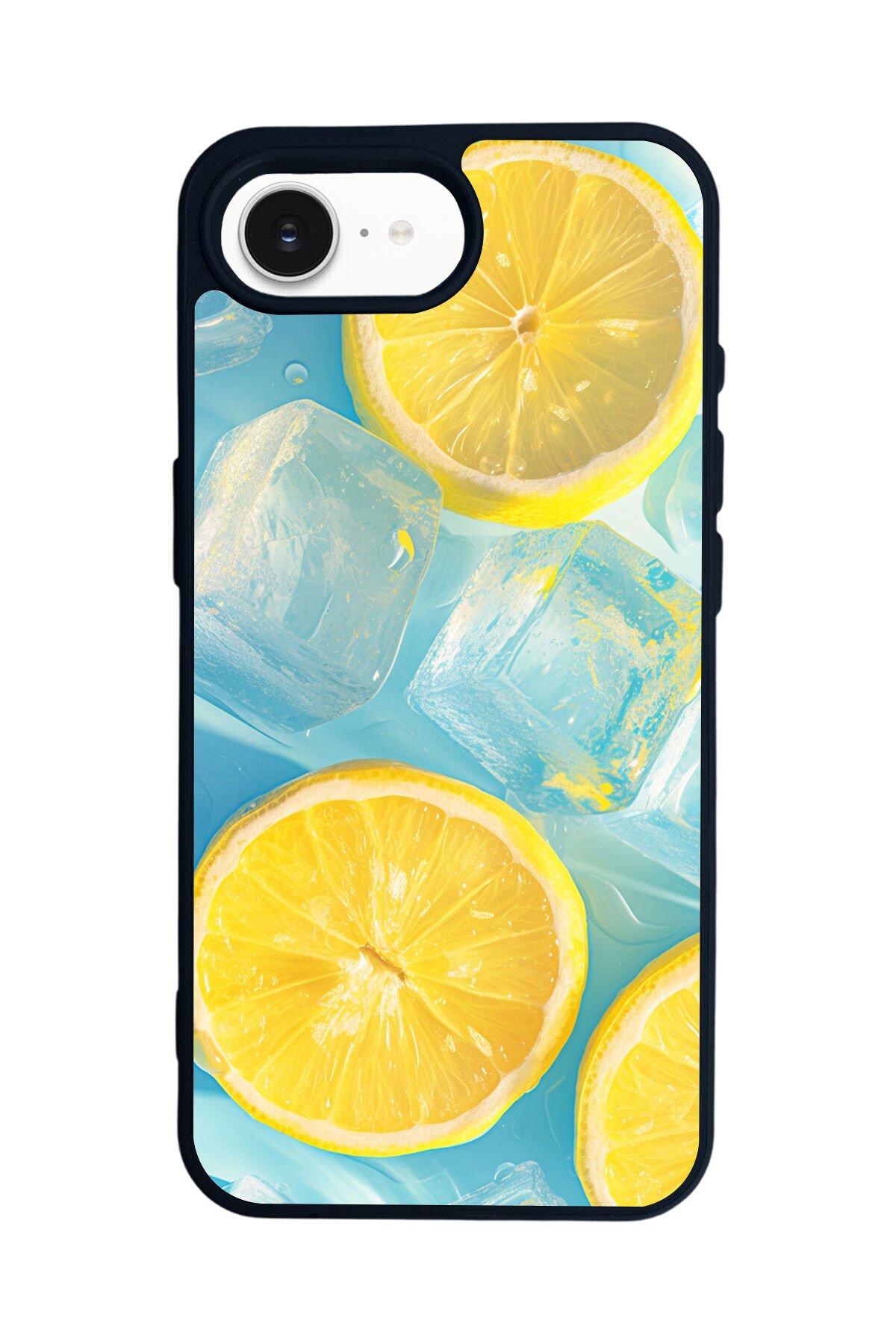 iPhone 16E Uyumlu Limon Tasarımlı Glossy Premium Kılıf