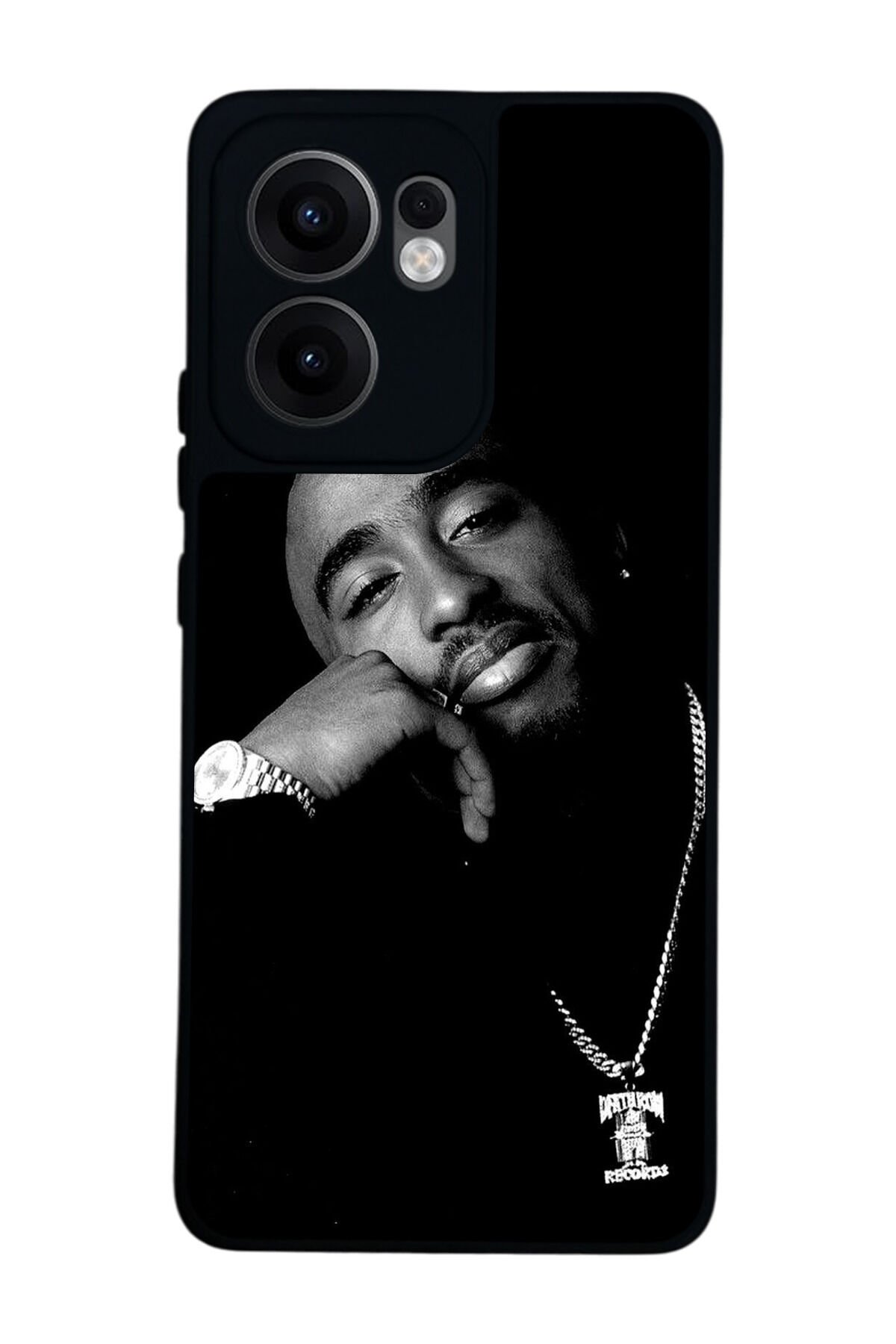 Oppo Reno 13F Uyumlu Tupac Tasarımlı Glossy Premium Kılıf