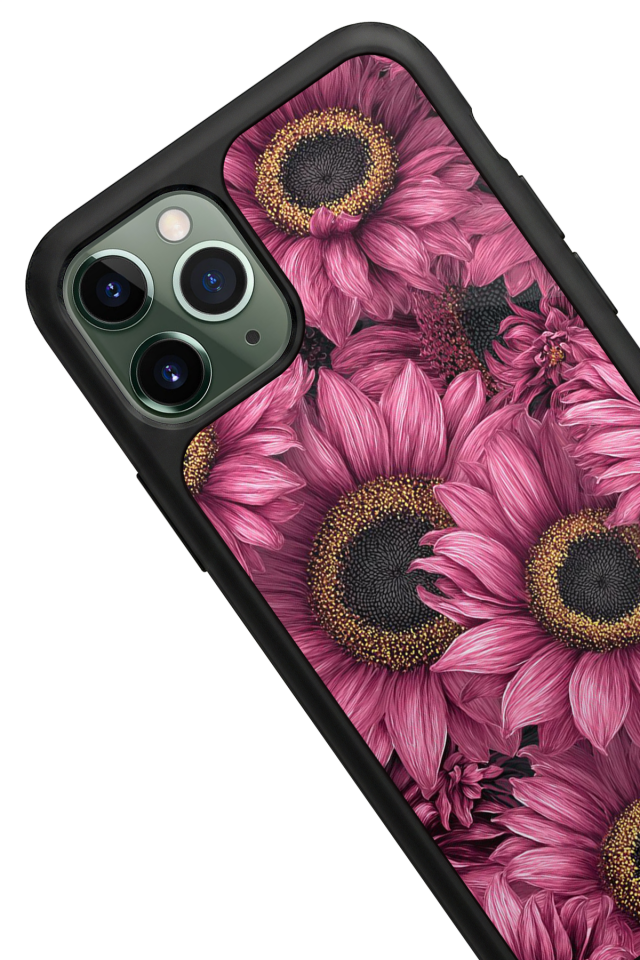 iPhone 11 Pro Uyumlu Cicek Tasarımlı Glossy Premium Kılıf