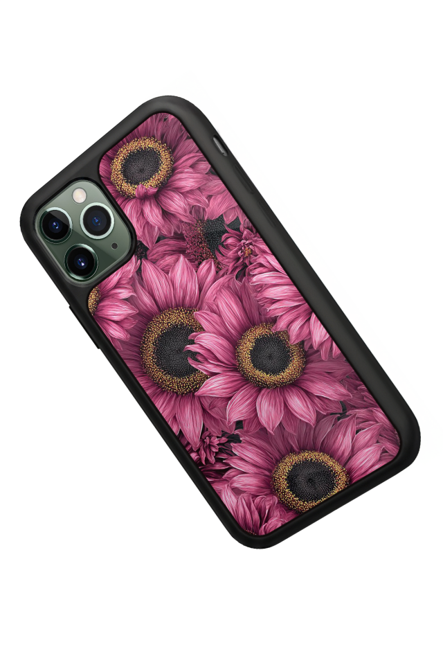 iPhone 11 Pro Uyumlu Cicek Tasarımlı Glossy Premium Kılıf