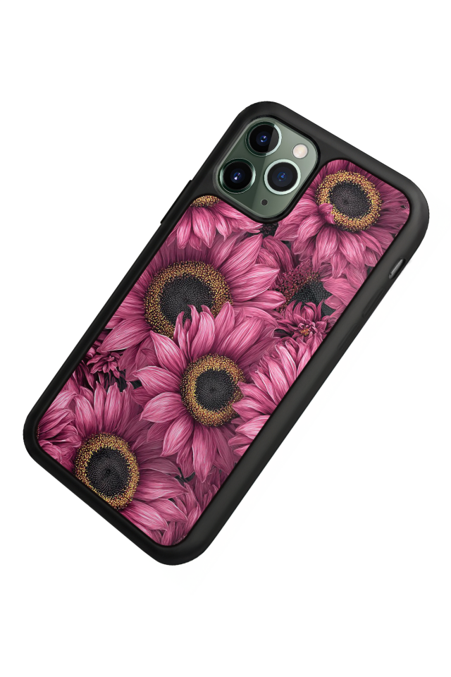 iPhone 11 Pro Uyumlu Cicek Tasarımlı Glossy Premium Kılıf