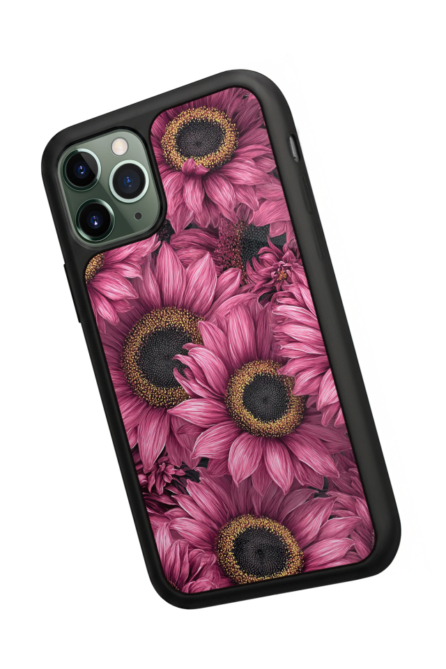 iPhone 11 Pro Uyumlu Cicek Tasarımlı Glossy Premium Kılıf