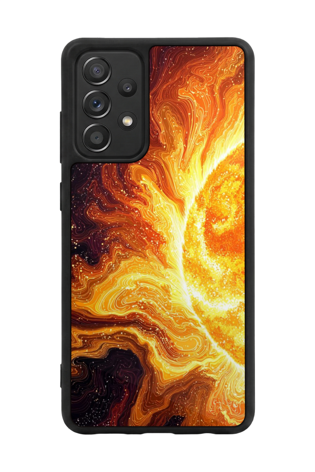Samsung Galaxy A72 Uyumlu Güneş Tasarımlı Glossy Premium Kılıf