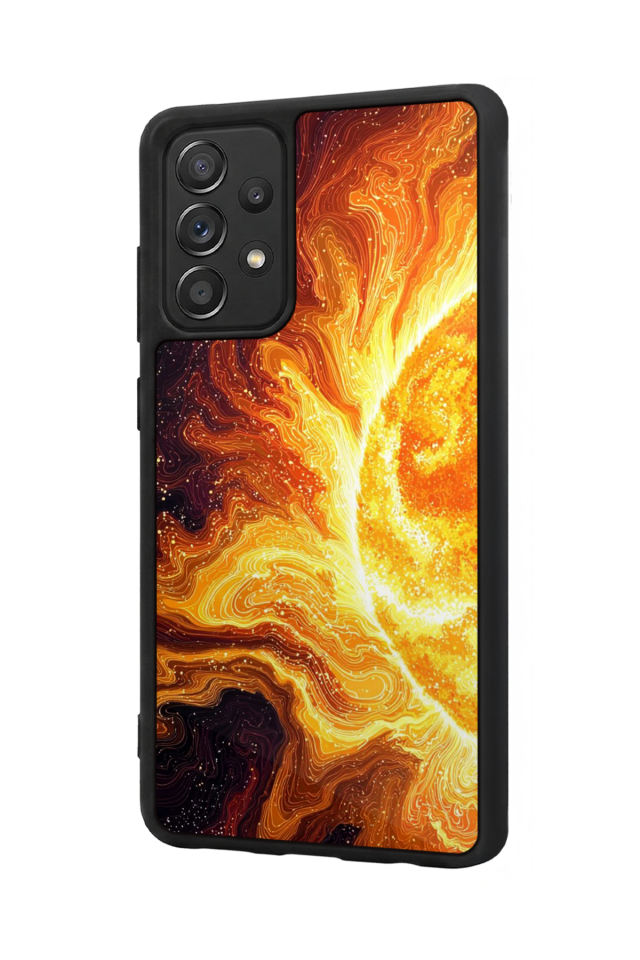 Samsung Galaxy A72 Uyumlu Güneş Tasarımlı Glossy Premium Kılıf