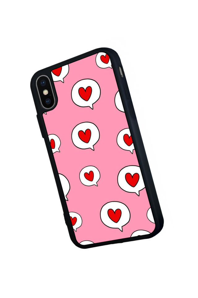 iPhone XS Max Uyumlu Kalp Love Tasarımlı Glossy Premium Kılıf