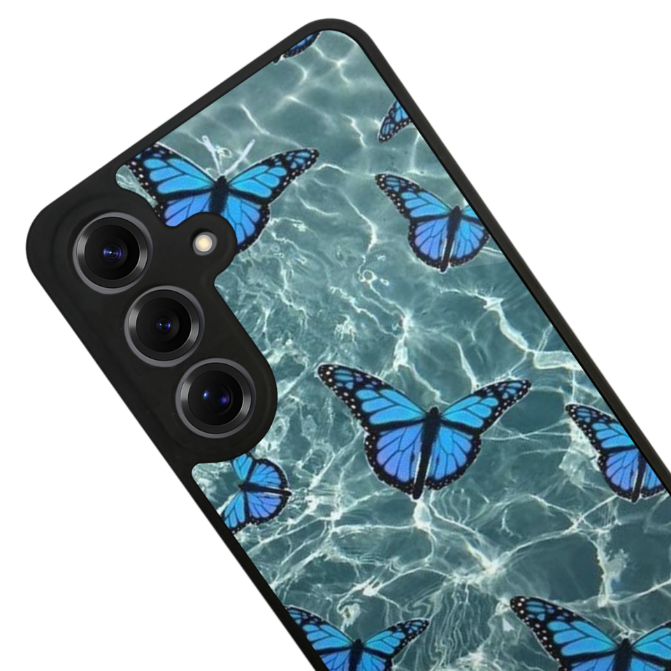 Samsung Galaxy S25 Uyumlu Kelebek Tasarımlı Glossy Premium Kılıf