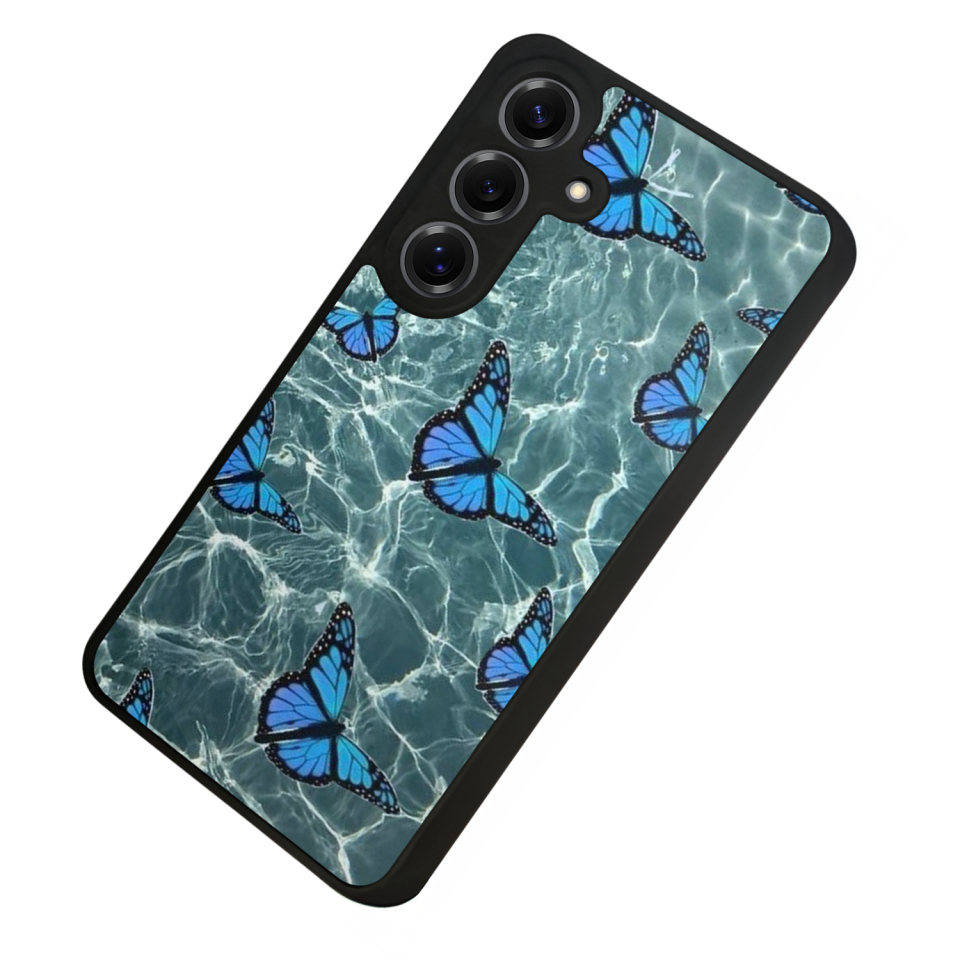 Samsung Galaxy S25 Uyumlu Kelebek Tasarımlı Glossy Premium Kılıf