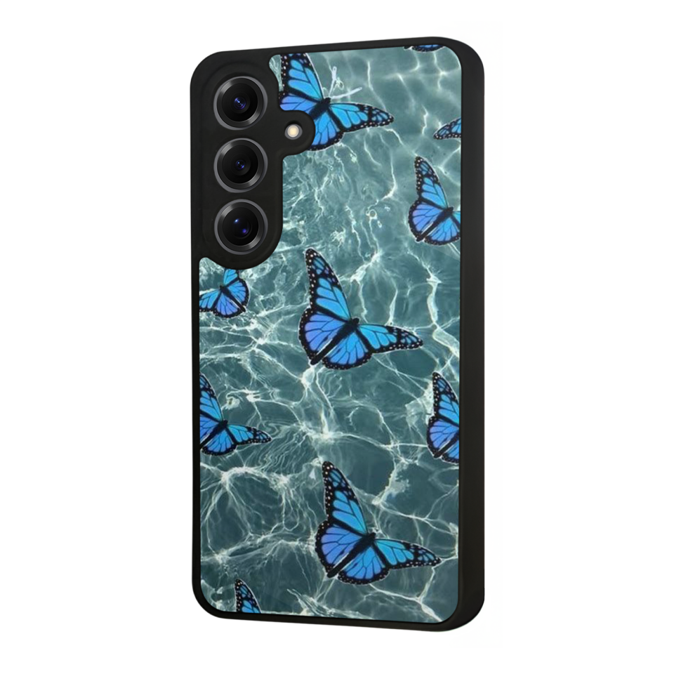 Samsung Galaxy S25 Uyumlu Kelebek Tasarımlı Glossy Premium Kılıf