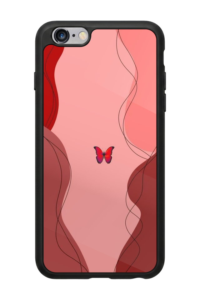 iPhone 6s Plus Uyumlu Kelebek Tasarımlı Glossy Premium Kılıf