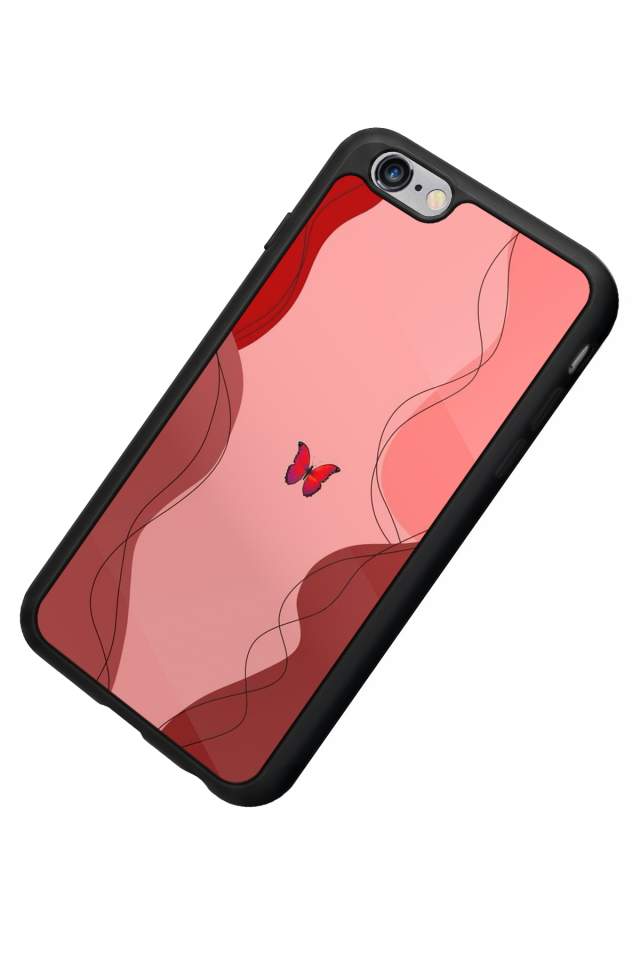 iPhone 6s Plus Uyumlu Kelebek Tasarımlı Glossy Premium Kılıf