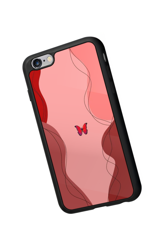 iPhone 6s Plus Uyumlu Kelebek Tasarımlı Glossy Premium Kılıf