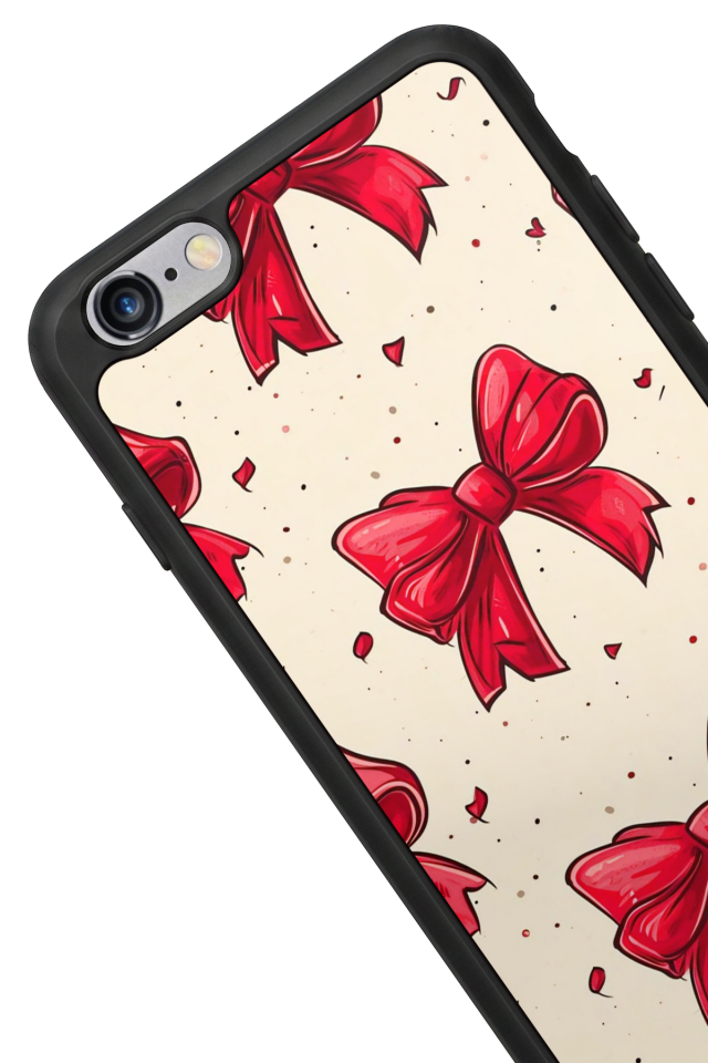 iPhone 6 Plus Uyumlu Kurdele Tasarımlı Glossy Premium Kılıf