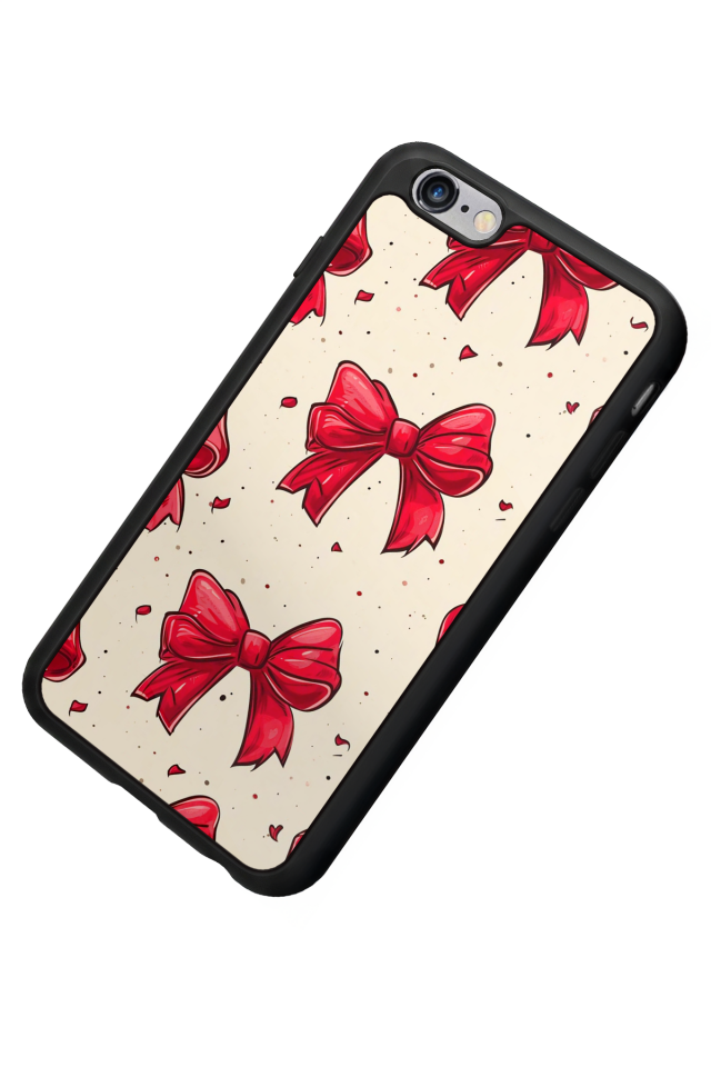 iPhone 6 Plus Uyumlu Kurdele Tasarımlı Glossy Premium Kılıf