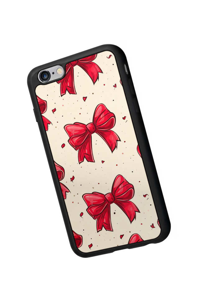 iPhone 6 Plus Uyumlu Kurdele Tasarımlı Glossy Premium Kılıf