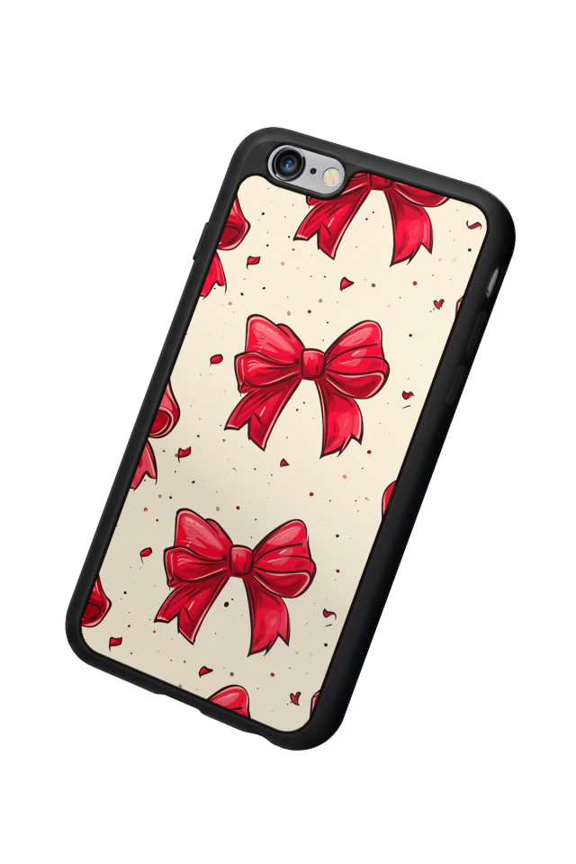 iPhone 6 Plus Uyumlu Kurdele Tasarımlı Glossy Premium Kılıf