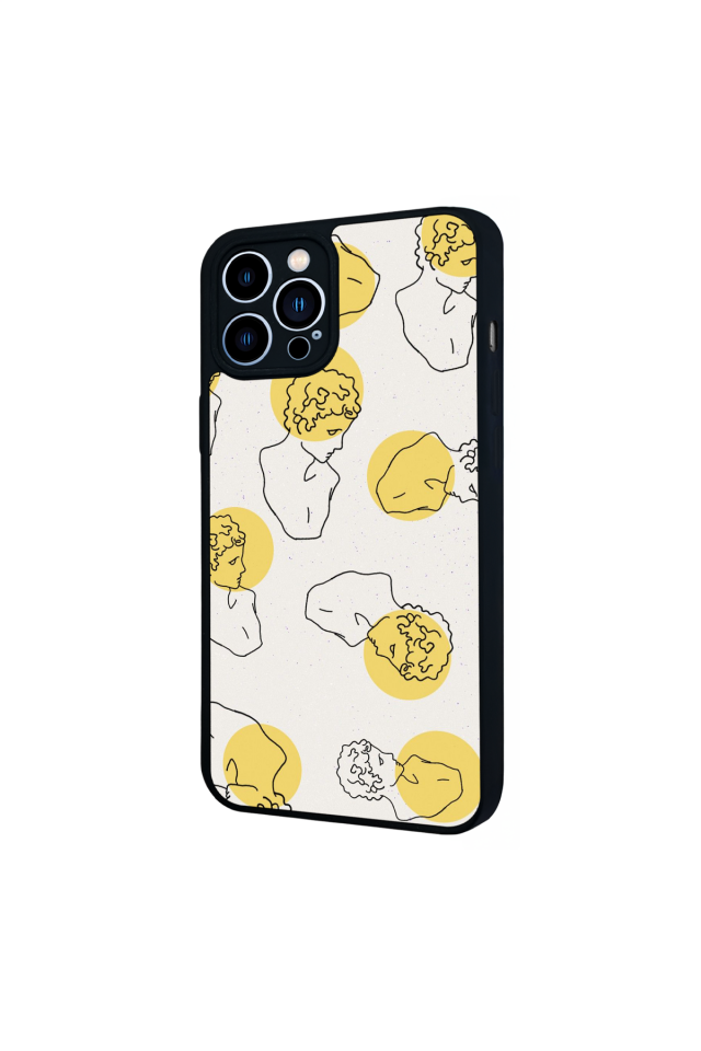 iPhone 13 Pro Max Uyumlu Line Art Tasarımlı Glossy Premium Kılıf