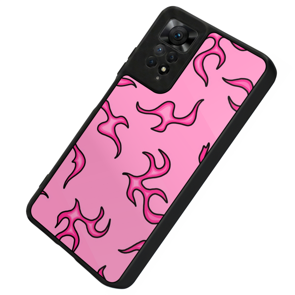 Xiaomi Redmi Note 11 Pro Uyumlu Retro Flame Patterns Tasarımlı Glossy Premium Kılıf