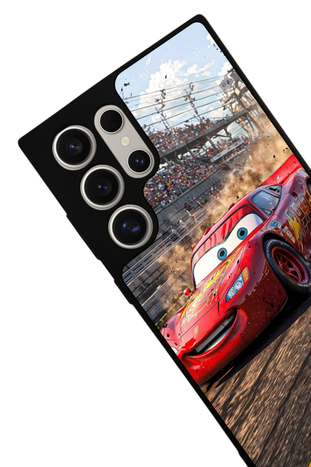 Samsung Galaxy S22 Ultra Uyumlu Şimsek McQueen Tasarımlı Glossy Premium Kılıf