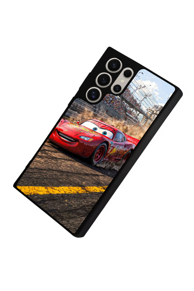 Samsung Galaxy S22 Ultra Uyumlu Şimsek McQueen Tasarımlı Glossy Premium Kılıf