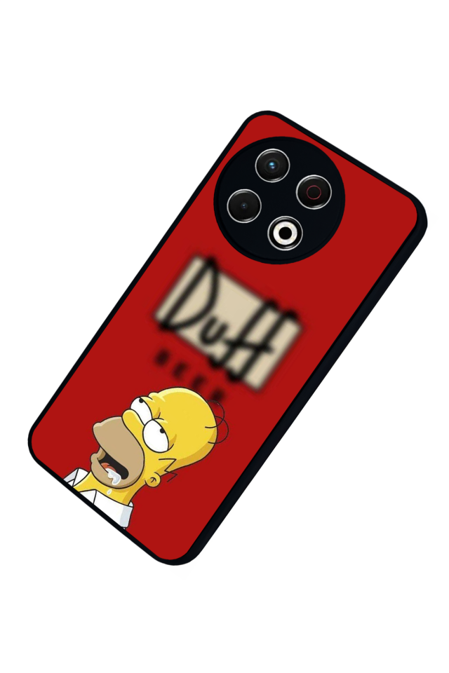 Tecno Spark 30 Pro Uyumlu The Simpsons Tasarımlı Glossy Premium Kılıf