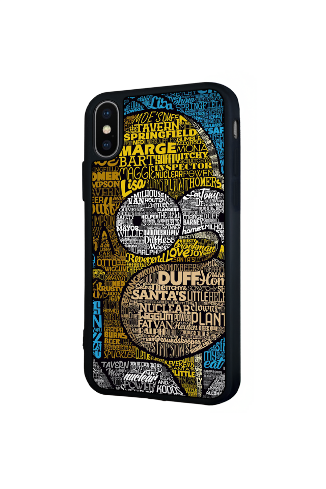 iPhone X/ XS Uyumlu The Simpsons Tasarımlı Glossy Premium Kılıf