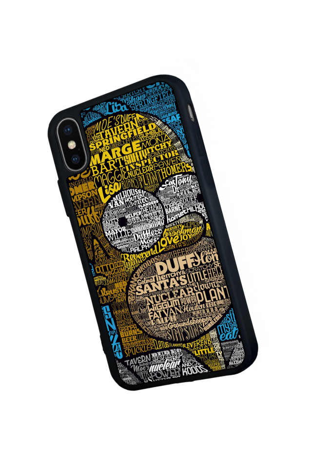 iPhone X/ XS Uyumlu The Simpsons Tasarımlı Glossy Premium Kılıf