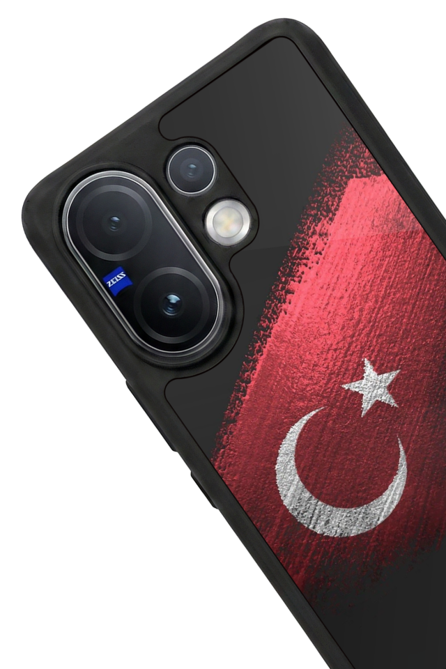 Vivo V60 Uyumlu Türk Bayragi Tasarımlı Glossy Premium Kılıf
