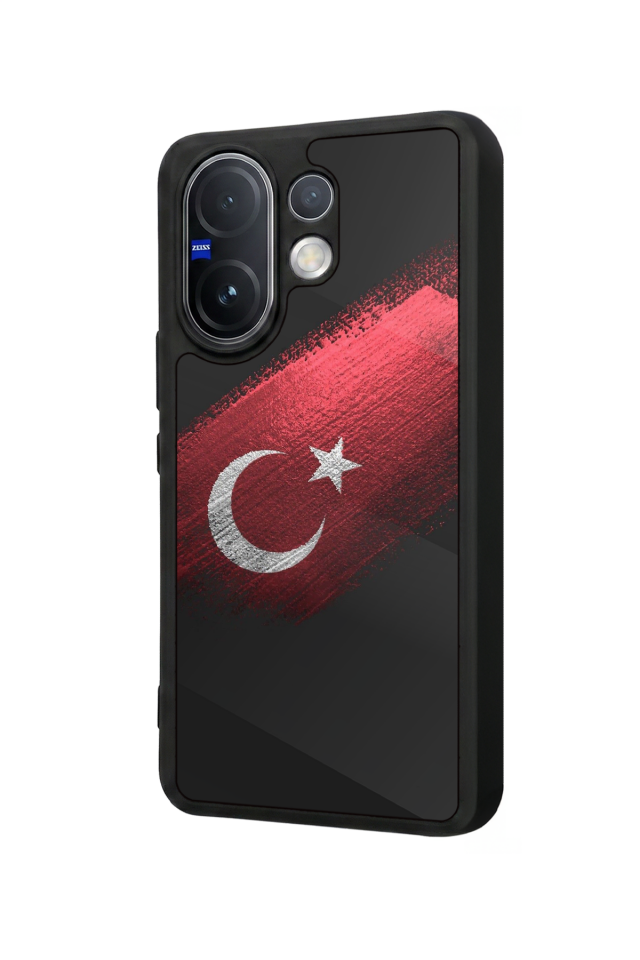 Vivo V60 Uyumlu Türk Bayragi Tasarımlı Glossy Premium Kılıf