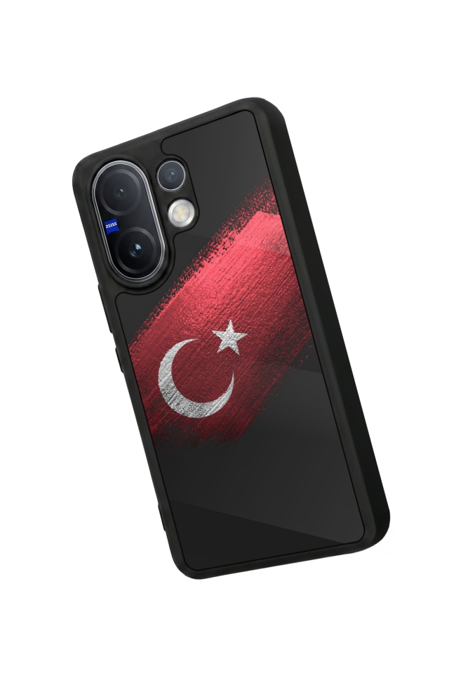 Vivo V60 Uyumlu Türk Bayragi Tasarımlı Glossy Premium Kılıf