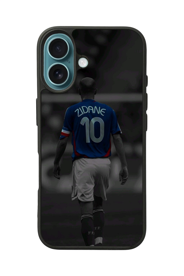 iPhone 16 Plus Uyumlu Zidane Tasarımlı Glossy Premium Kılıf