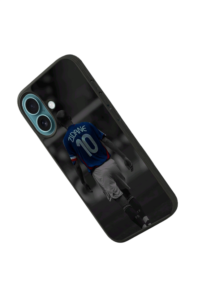 iPhone 16 Plus Uyumlu Zidane Tasarımlı Glossy Premium Kılıf