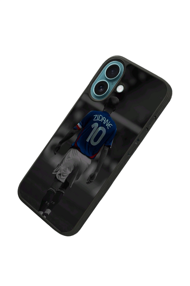 iPhone 16 Plus Uyumlu Zidane Tasarımlı Glossy Premium Kılıf