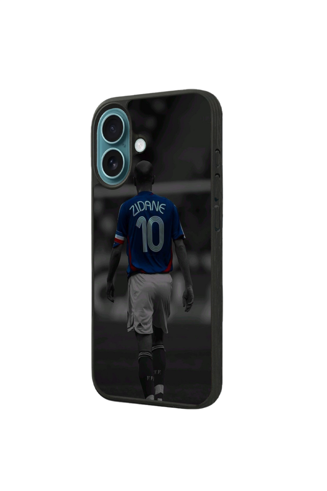 iPhone 16 Plus Uyumlu Zidane Tasarımlı Glossy Premium Kılıf