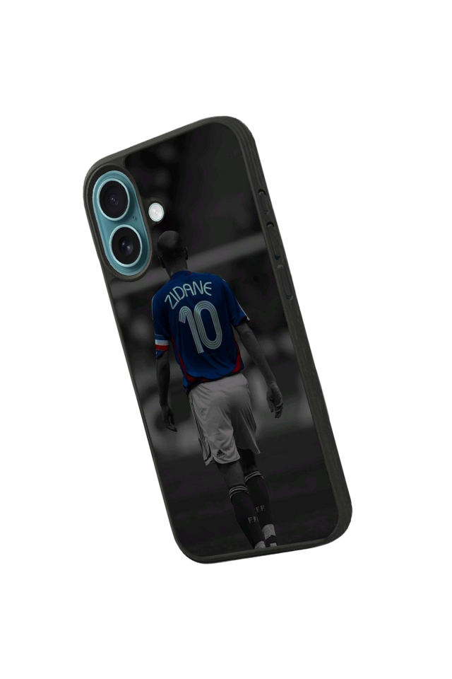 iPhone 16 Plus Uyumlu Zidane Tasarımlı Glossy Premium Kılıf