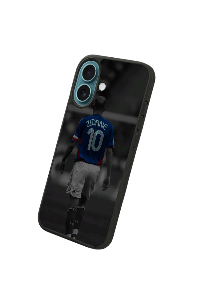 iPhone 16 Plus Uyumlu Zidane Tasarımlı Glossy Premium Kılıf