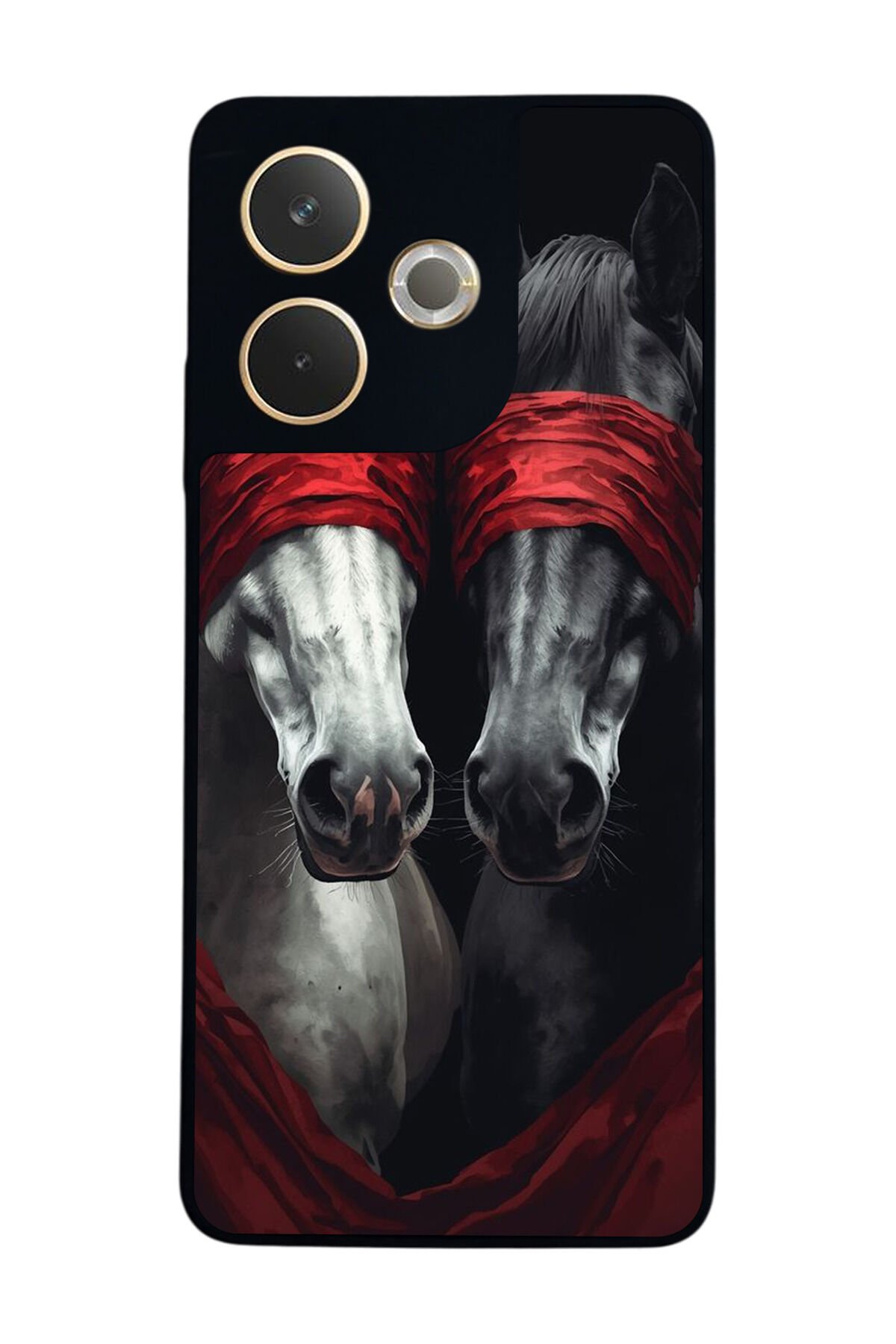 Oppo A5 Pro Uyumlu At Horse Tasarımlı Glossy Premium Kılıf