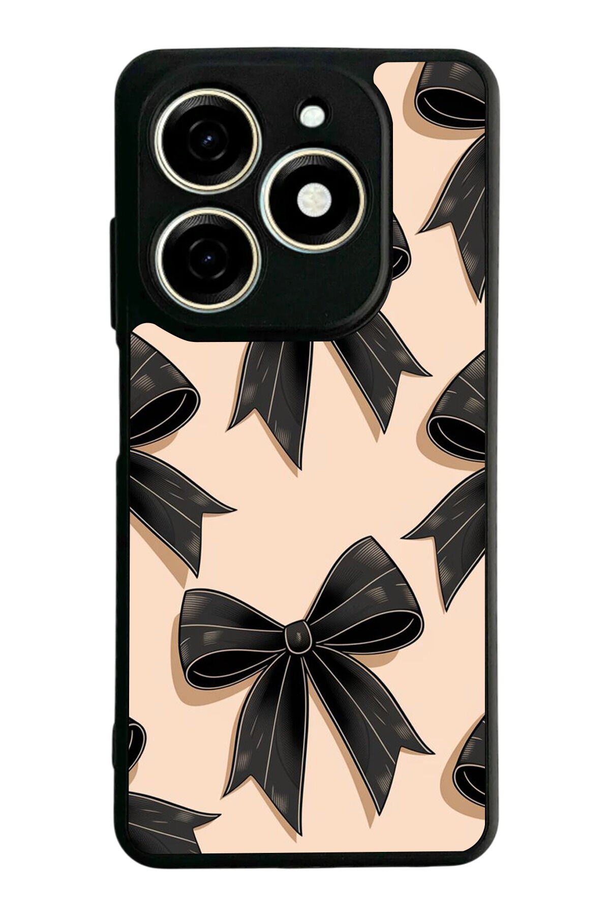 Infınıx Smart 8 Pro Uyumlu Kurdele Tasarımlı Glossy Premium Kılıf