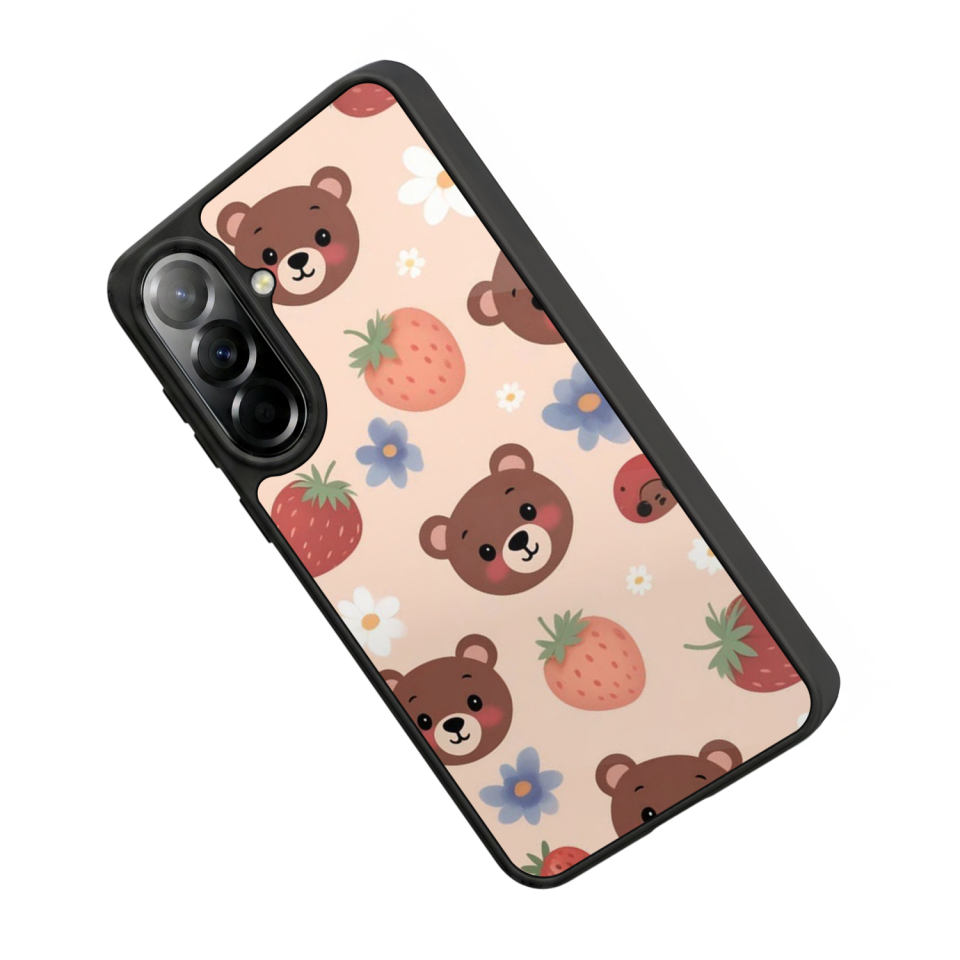 Samsung Galaxy A57 Uyumlu Ayı Tasarımlı Glossy Premium Kılıf