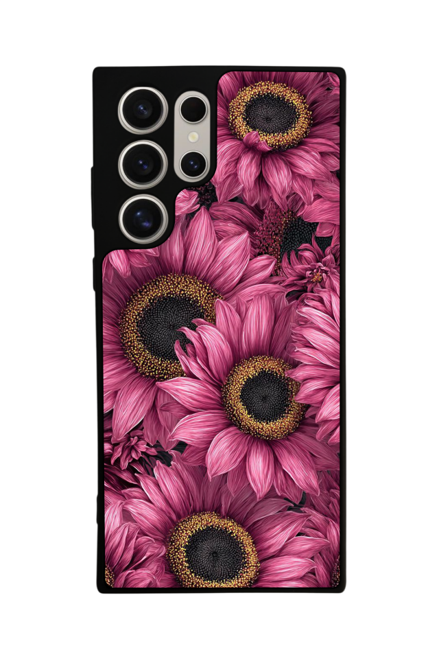 Samsung Galaxy S23 Ultra Uyumlu Cicek Tasarımlı Glossy Premium Kılıf